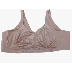 Catherines Intimates Full Coverage Wireless Beige Bra 50DDD 50 DDD T Shirt